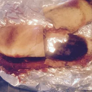 This is my hoagie I ordered with pizza sauce, cheese, and pickles. :/