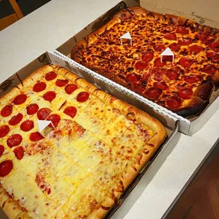 Half cheese, half pepperoni