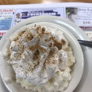 Rice pudding-giant serving!