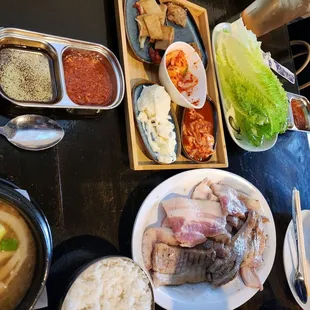 a variety of food items
