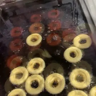 donuts being fried