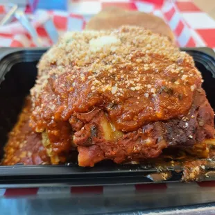 Lasagna- 7 layer. This was thick. Super delicious.