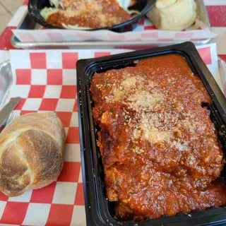 Chicken Parm Over Pasta
