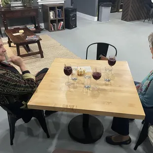 Glasses of very good sangria in a soothing and cool atmosphere.