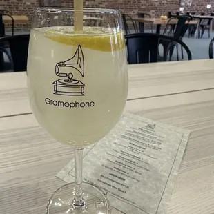 White Wine Spritz &amp; Menu