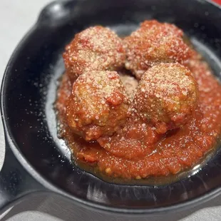The infamous ALMOST World Famous Meatballs.  Give them a try and get on the Meatball Map!