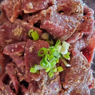 Yumtong-. Marinated Beef Heart is back.