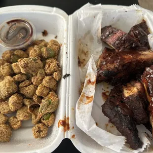 Okra and Rib Tips
