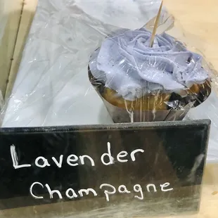Lavender champagne cupcake