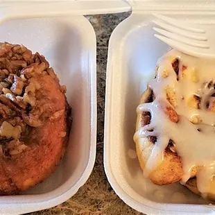 pecan sticky bun and cinnamon roll