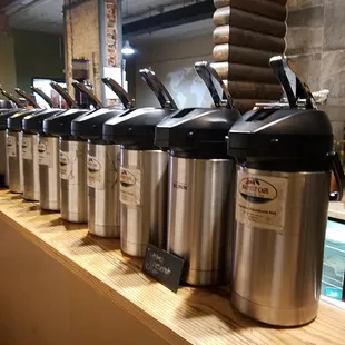 lots of coffees to choose from