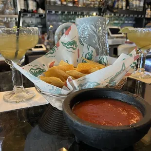 Salsa and margaritas