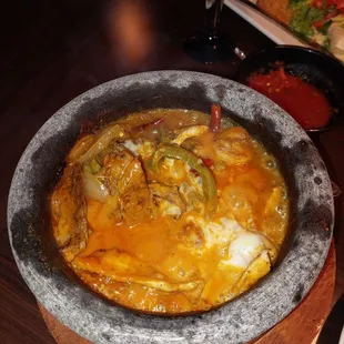 Molcajete super delicious. One of the best I have had