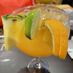 Peach margarita on ice