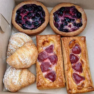 Blueberry Tarts, Sfogliatelli, Strawberry &apos;Danish&apos;(?)