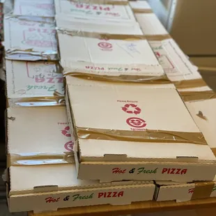 Meter long pizzas - delicious, forgot to take pics of actual but there&apos;s nothing left...