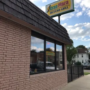 the front of the restaurant