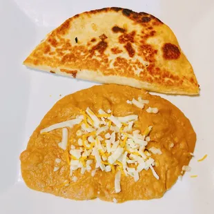 Kids Quesadilla with a side of beans