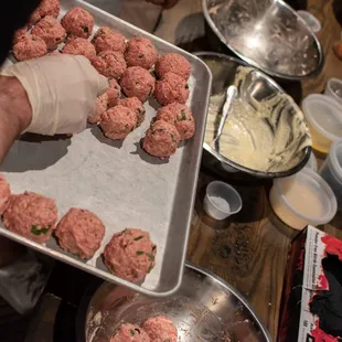 Meatball making class