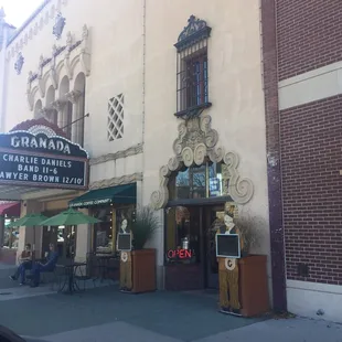 the outside of the building