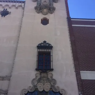 the front of the building