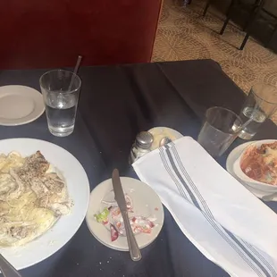 Chicken Side of Fettuccine with Alfredo Sauce Baked ziti