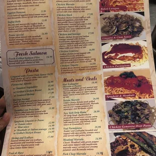 Amazing menu &amp; did i mention every entree comes with salad/soup &amp; a free loaf of bread toasted with herbed oil , dazzled with parm cheese