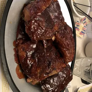 Fall off the bone ribs. Very meaty with great sauce.