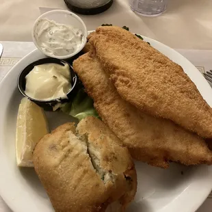 Hand breaded haddock and potato puff
