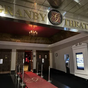 the entrance to the theater