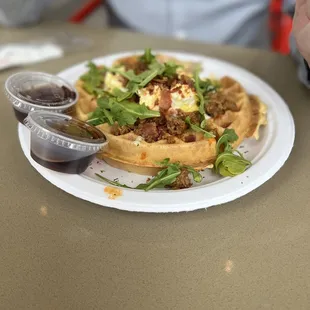 food, waffles