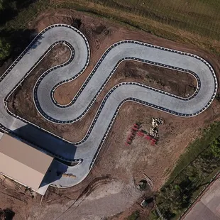 an aerial view of the track