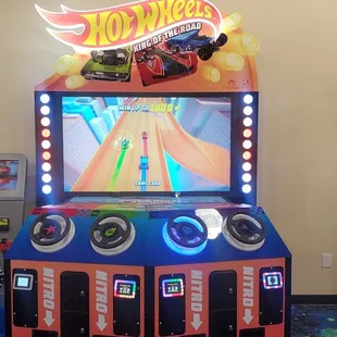 a hot wheels arcade machine