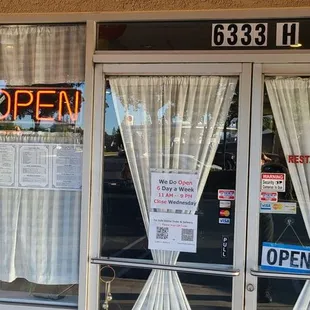 New Business Hours : Everyday 11-9, Close Wednesday.
