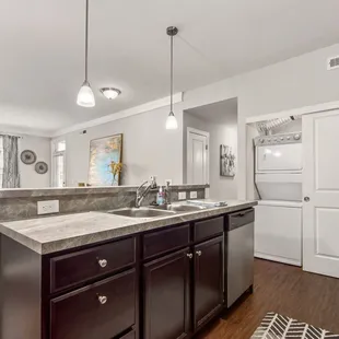 Included washer and dryer