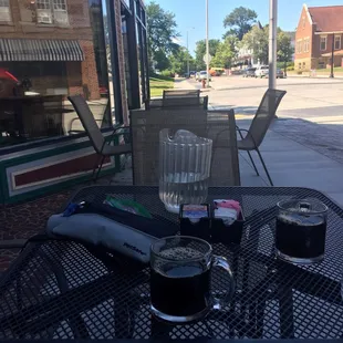 Outside dining, yes with service