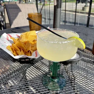 Chips and margarita.