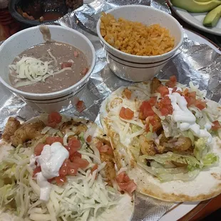 Number 9 combo, shrimp tacos.