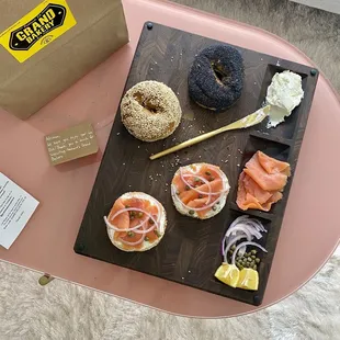 Covid-19 delivery: Lox box - bagels, lox, smear, capers, red onions, lemon