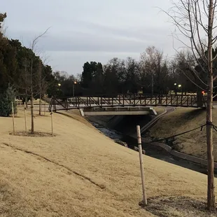 Grand Blvd Park:  Pedestrian Bridge over Drainage Ditch