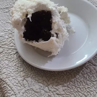 Chocolate Cake frosted with coconut at Grand Brew Cafe in Pittsburgh, Pa