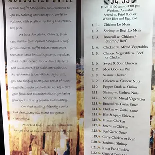 It&apos;s a .... menu.