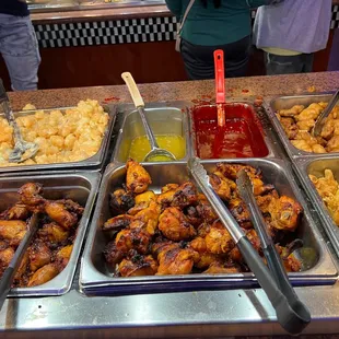 Coconut shrimps, More chicken