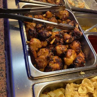 chicken wings and fried chicken, interior