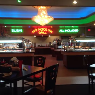 interior, sushi and sashimi