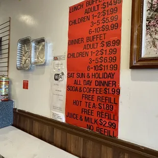 the price of the restaurant