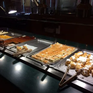 a variety of pastries and desserts
