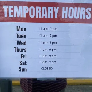 Current hours