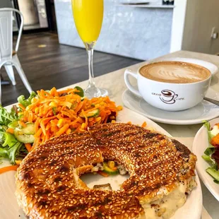 Truffle Mushroom Jerusalem Bagel Toast