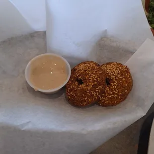 Falafel and tahini